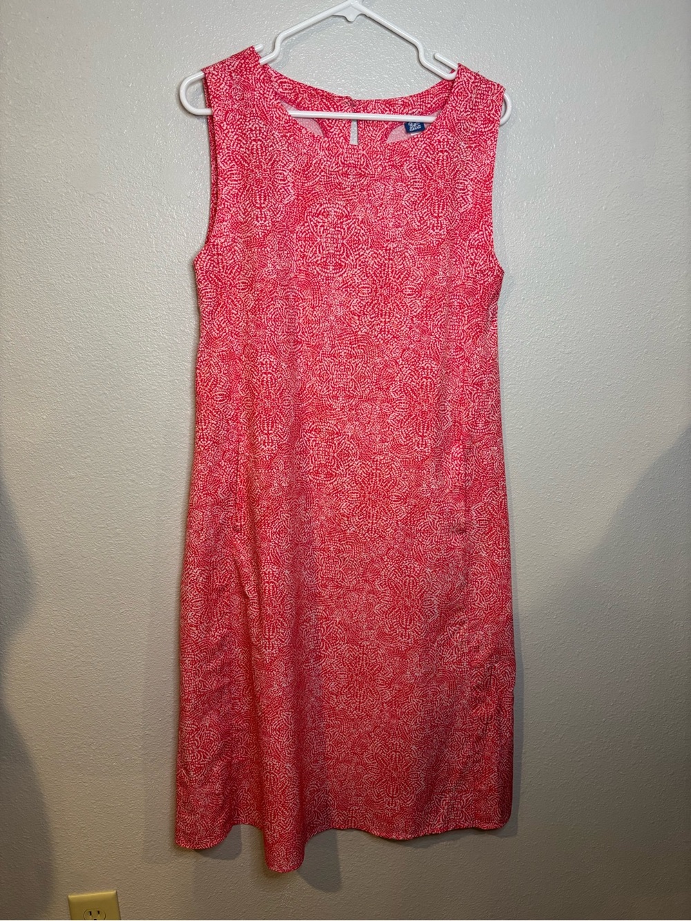 Ripskirt Hawaii Sleeveless Pink Patterned Midi Dress